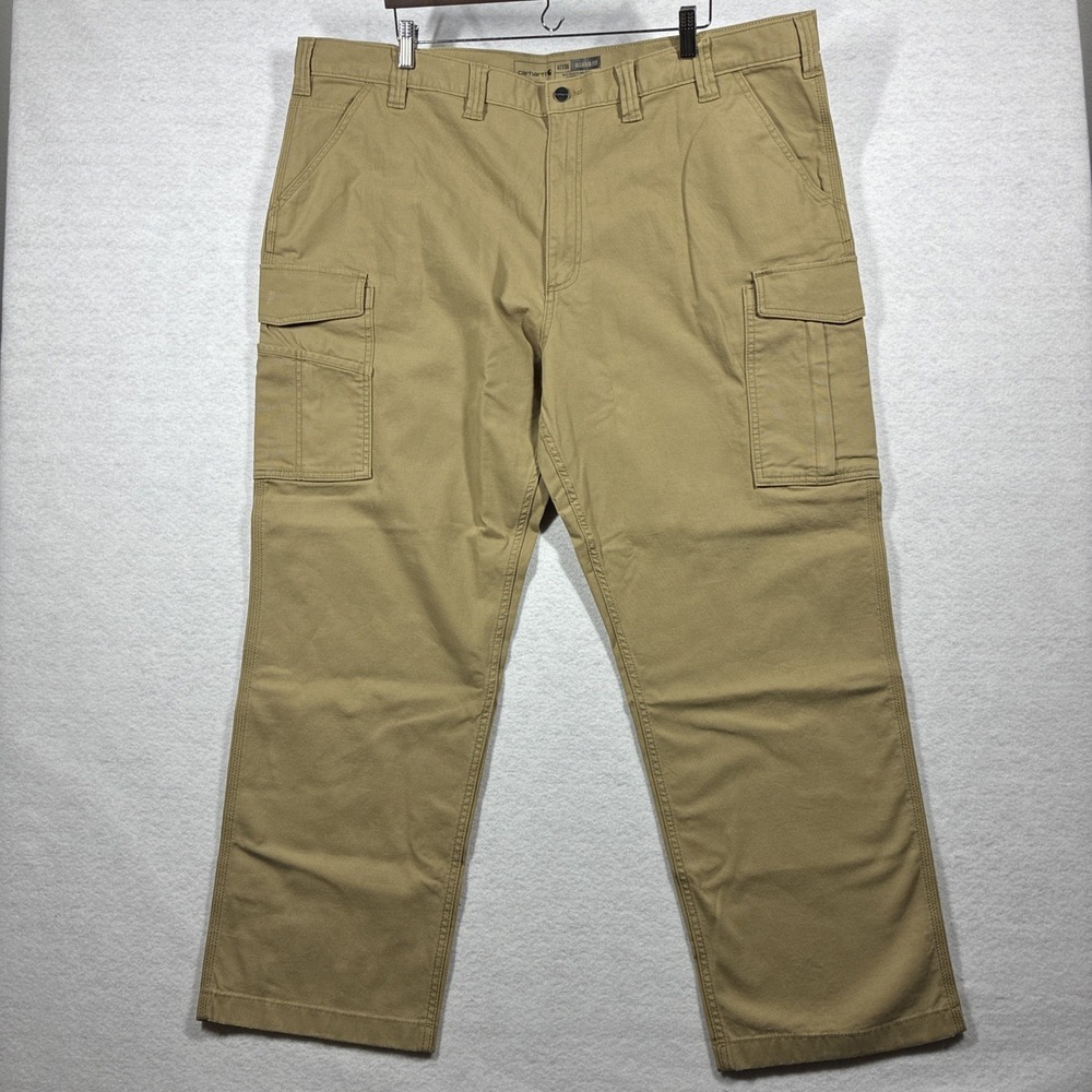 Carhartt NWT Rugged Flex Relaxed Fit Rigby Cargo Work Pants Beige 46x30 BN3574-M